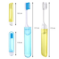 2024 nouveau Style 5 couleurs brosse à dents pliante avec boîte d'emballage individuelle pour voyager et Camping randonnée en plein air