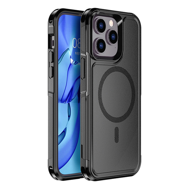 Wholesale Mobile Accessories 2 in 1 Magnetic Hard Phone Case for Iphone 15 Pro 16 Pro Max 14 13 11 Wireless Charging Phone Cases