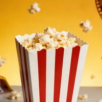 Boîtes à popcorn personnalisées imprimées, contenants à collation en papier écologiques pour l'emballage alimentaire