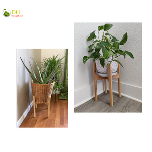 Support de <span class=keywords><strong>plante</strong></span> en bambou réglable de style moderne du milieu du siècle, pour intérieur, <span class=keywords><strong>hauteur</strong></span> de 15 pouces, pour pot de fleurs de 8 à 12 pouces, 1 paquet - Product Image 6