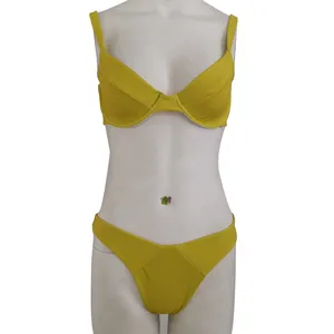 Bikini brasileño con aros, color negro, 2021