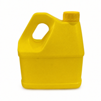 Conteneur à boisson carré mat de 3 L en plastique HDPE vide avec poignée, couleur personnalisée, bouteille d'emballage pour boissons et jus avec bouchon à vis