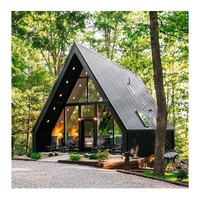 Villa préfabriquée moderne en structure légère en acier, écologique, avec une durée de vie de 50 ans, 2 chambres, salle de bain, salle de sport, salle à manger