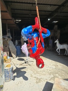 Most Selling Fiberglass <b>Spiderman</b> Figure Statue Superhero for Commercial Display Hotel Lobby Restaurant Available For Sale - Product Image 3