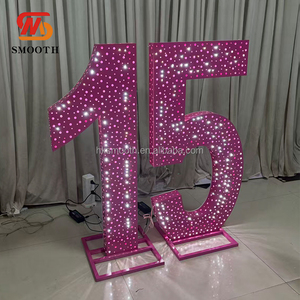 Letras Luminosas LED con Patrón de Cielo Estrellado, Nuevas de Fábrica, Metálicas Perforadas, para Bodas y Fiestas de Cumpleaños - Product Image 4