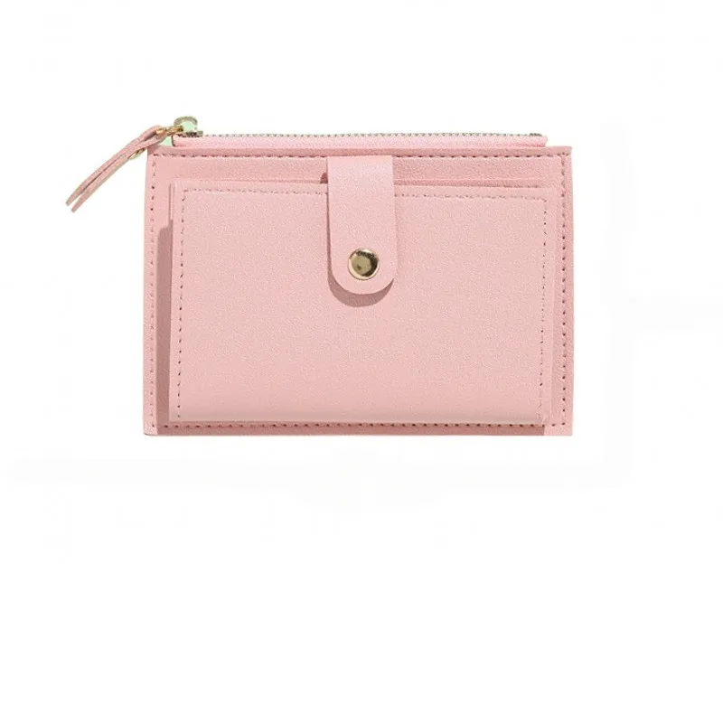 Portafogli semplici da donna borsa da donna in pelle PU Mini Hasp portamonete solido Multi-carte portamonete portafogli corti Slim portafoglio piccolo borse con cerniera