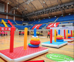 Tour de Hanoi jeux de mouvement interactifs gonflables en plein air team building jouets gonflables - Product Image 3