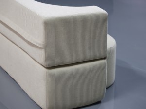 Ensemble canapé-lit <span class=keywords><strong>Chesterfield</strong></span> moderne de luxe sans accoudoirs en <span class=keywords><strong>tissu</strong></span> orange et éponge, <span class=keywords><strong>convertible</strong></span>, pour salon, hôtel, appartement, centre commercial, espace public - Product Image 5