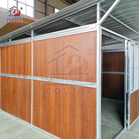 Écurie pour chevaux de haute qualité Shine Hope Stables, en bois de bambou préfabriqué, avec panneau frontal d'alimentation.