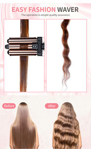 Rizador de Pelo Triple de Hierro, Rizador de Pelo Ondulado, Rizador de Pelo con Barril Triple para <span class=keywords><strong>Ondas</strong></span> Grandes - Product Image 6