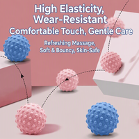 Ballon de massage en silicone à picots personnalisé avec logo pour points de pression, soulagement musculaire profond, yoga et thérapie physique – Vente en gros