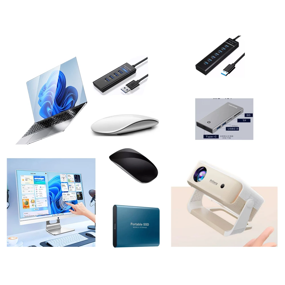 Портативный компьютер с проектором, 4 ТБ, USB-3,0 мышь