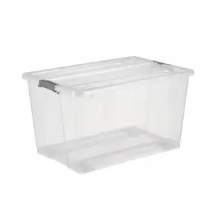 GREENSIDE Chinese Factory Stackable Stocked Transparent Containers Storage Box Bin With Durable Lid