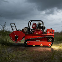 Tondeuse robot diesel haute puissance à chenilles télécommandée, largeur de coupe 80cm, 100cm, 120cm, avec broyeur à fléaux