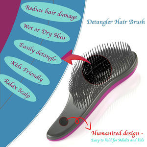 Peigne de coiffure personnalisé avec logo, nouveau coloris bonbon, peigne à dents larges lisse, brosse à cheveux massante, vente en gros - Product Image 2