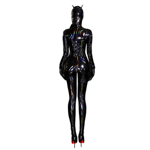 <span class=keywords><strong>Costume</strong></span> Cosplay ragazza gatto adulto donna Sexy in pelle lucida con cerniera aperta body da discoteca stretto Zentai tuta - Product Image 5