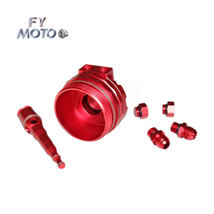 Tutup Filter pendingin oli billet CNC tutup AN10 fitting & 2 port Sensor untuk BMW M52 M54 M56 E46 E39 E60 E61 X3 X5 Z3 Z4 - Product Image 4