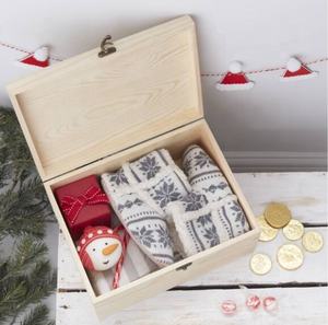 Petite boîte de rangement en bois de pin inachevé Coin rond Boîte à bijoux en bois - Product Image 4