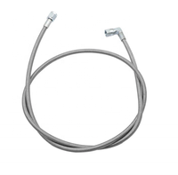 Kit de ligne d'alimentation turbo tressée en acier inoxydable FS AN4 ligne de retour de vidange d'huile de turbocompresseur 4AN avec extrémité de tuyau droite AN4 à 90 degrés