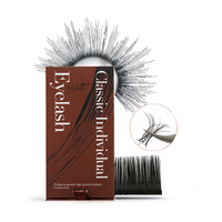 Extensions de cils individuelles mates en plumes, matériaux PBT, 0.18, Mega Volume, naturelles, longues, pour les yeux