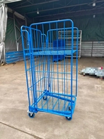 Chariot de manutention pliable robuste à 4 roues en acier pour entrepôt et logistique