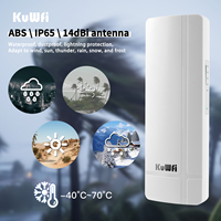 KuWFi N630 Pont Wi-Fi extérieur longue portée 5 km avec port Gigabit pour liaison sans fil point à point (PTP) pour Wi-Fi agricole