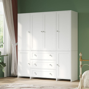 Grande armoire de rangement en bois avec tiroirs, design détachable à 5 niveaux, meuble de rangement moderne pour salle de bain, pour le rangement des vêtements - Product Image 1