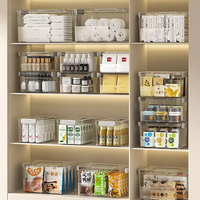 Ecologische multifunctionele plastic medische opbergcontainer van PP & PET, vierkante vorm, voor thuis, keuken, voedsel, fruit en groenten.
