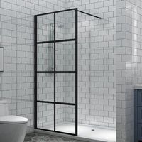 Paroi de douche en verre trempé carré de 8 mm d'épaisseur, personnalisable, sans cadre, verre fixe, cloison de douche