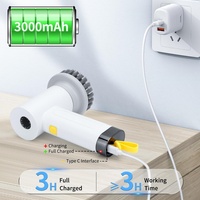 Outils de nettoyage ménagers accessoires éponge épurateur de rotation électrique 5 en 1 brosse de nettoyage électrique rotative multifonctionnelle