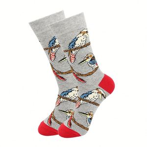 Espectáculo en Vivo # 31 Calcetines de Moda con Diseños de Animales, Calcetines Creativos de Dibujos Animados con Estampados de Tiburón, Ratón y Aves, en Stock para Hombre - Product Image 6