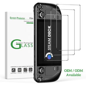Fabricant OEM ODM, protecteur d'écran en verre trempé HD transparent pour console de jeu Steam Deck, film protecteur d'écran anti-rayures - Product Image 1