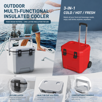 Glacière isotherme portable sur roulettes, design moderne et personnalisable, pour camping, pique-nique, vin, canettes et aliments, 38L/25L/15L