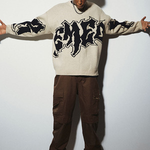 Áo Chui Đầu Tay Dài Logo Tùy Chỉnh OEM & ODM Thời Trang Áo Len Dệt Kim In Chữ Lớn Áo Len Nam - Product Image 5