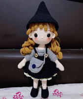 Fait à la main Unique Art Crochet Clown Sorcière Halloween Poupée Personnalisable Polyester Tissé Couture & Tissage Jouets Cadeau De Maternité