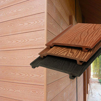 Paneles de Pared WPC con Vetas de Madera Vívidas, Panel de Techo WPC para Exteriores, Revestimiento de Pared Compuesto Acanalado para Exteriores, Tablero para Fachadas de Villas, Casas y Patios