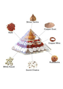 Pyramide Laxmi artisanale haut de gamme, décoration en cristal pour la richesse et la prospérité, outil énergétique Vastu, pyramide aimantée pour l'argent, décoration intérieure et cadeau - Product Image 5