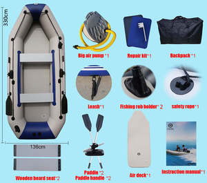 Planche à pagaie <span class=keywords><strong>gonflable</strong></span> SHUIMAN JINSHAN pour le ski nautique - Matériau PVC, capacité 1 à 4 <span class=keywords><strong>personnes</strong></span>, design durable - Product Image 6