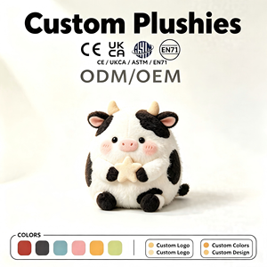 Peluche de Vaca Personalizado ODM OEM, Adorable Vaca Lechera con Manchas, Animal de Peluche con Estrella, Suave, para Niños, Regalo Promocional, Decoración - Product Image 5