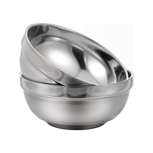 Tigelas de Sopa e Macarrão em Aço Inoxidável SS304 com Parede Dupla Isolada de 12cm, 13cm e 15cm, Tigelas para Salada e Arroz, Tigelas para Camping - Product Image 2