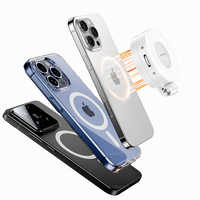 Anneau lumineux LED magnétique pliable avec miroir de maquillage de poche et lumière d'appoint rechargeable pour téléphone, idéal pour la photographie de beauté
