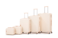 Ensemble de 5 valises de haute qualité en ABS durable, antivol, faciles à transporter, avec serrure TSA et roues pivotantes à 360 degrés, fabrication OEM