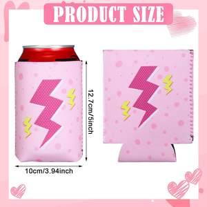 Fundas de Neopreno Plegables Personalizadas de 3 mm y 5 mm de Grosor, Enfriadores de Latas Portátiles Aislados para Bodas - Product Image 3