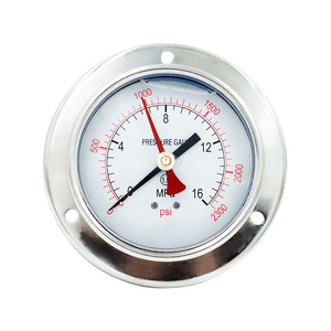 Shockproof Vibration-resistance General Purpose Bourdon Tube Pressure Gauge with Adjustable Pointer and Indicators
