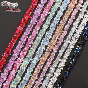 NANTONG Rhinestone Adhesive Strip Multiple Colors DIY Jewelry Hair Accessory Craft Supplies - Product Image 1