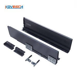 Wholesale Black Cold Rolled Steel Metal Soft Close Drawer Slide System Slim Tandem Box for Kitchen