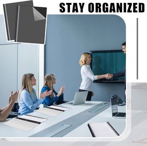 Factory Wholesale <b>A4</b> Size Filing Products Clear <b>File</b> Report Covers 3 Prongs <b>A4</b> Black PP Plastic <b>File</b> Folder for Office - Product Image 4