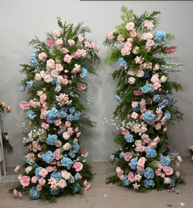 O-FA085 Arche de fleurs décorative pour <span class=keywords><strong>mariage</strong></span>, fleurs en soie <span class=keywords><strong>bordeaux</strong></span>, arrangement floral artificiel pour arche - Product Image 6