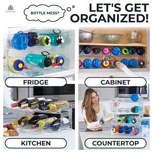 Organisateur de bouteilles de vin empilable multifonction extra large de 64 oz pour la cuisine, compatible avec Stanley Yeti Simple Morden - Product Image 6