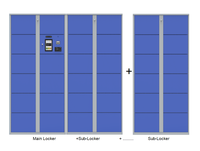 Casiers à bagages de stockage électronique intelligent avec code QR/reconnaissance faciale, armoires de dépôt automatiques pour supermarché/centre commercial/bureau